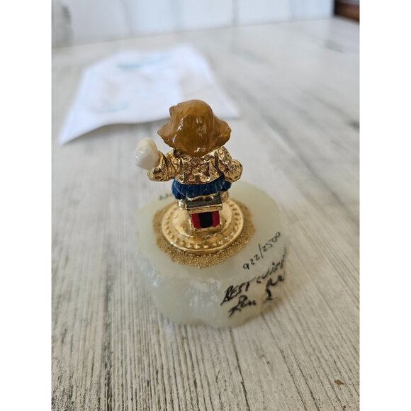 Ron Lee steamer train engine cloud circus 1999 statue figurine gold 922 of 2500 - Picture 4 of 7